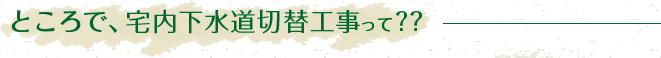 ところで、宅内下水道切替工事って??